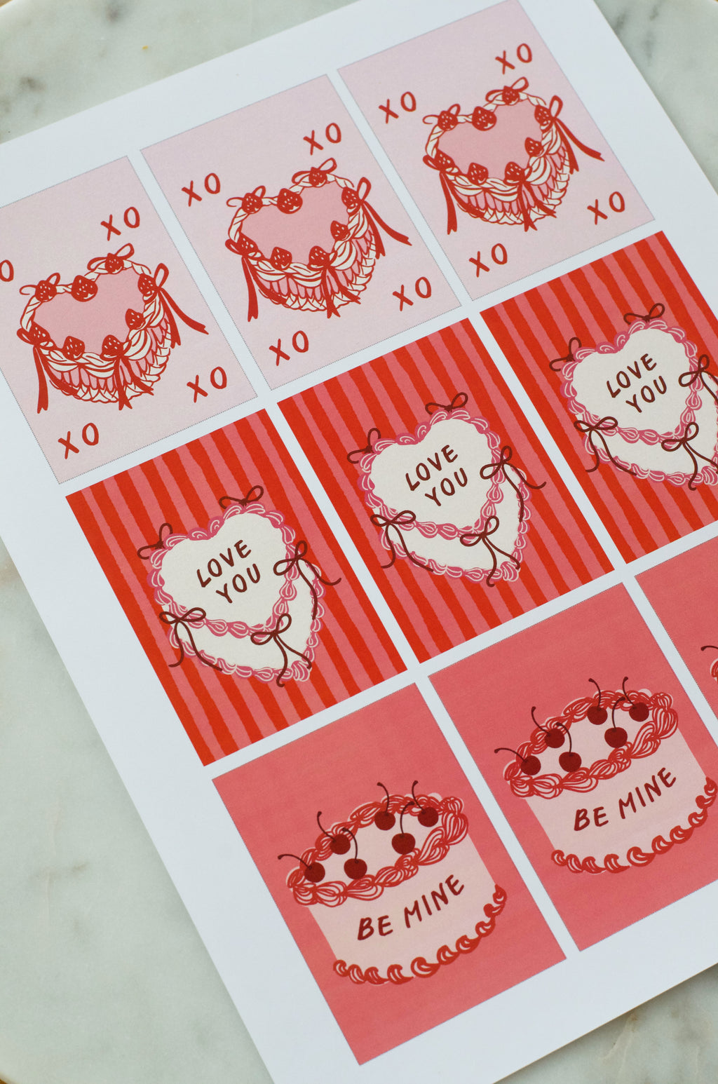 Conversation Cakes Printable Valentine's Tags
