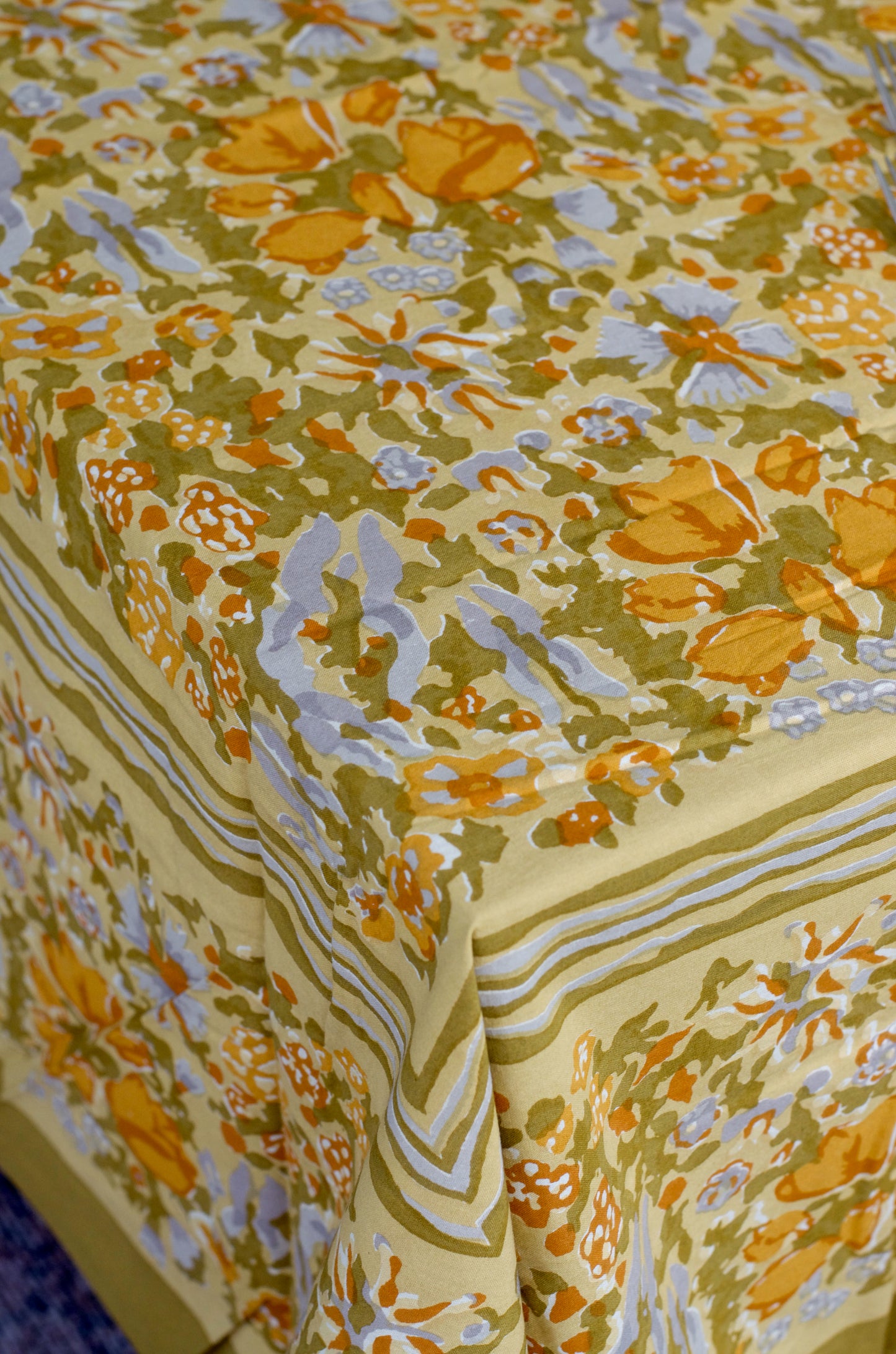 Jardin Mustard Tablecloth