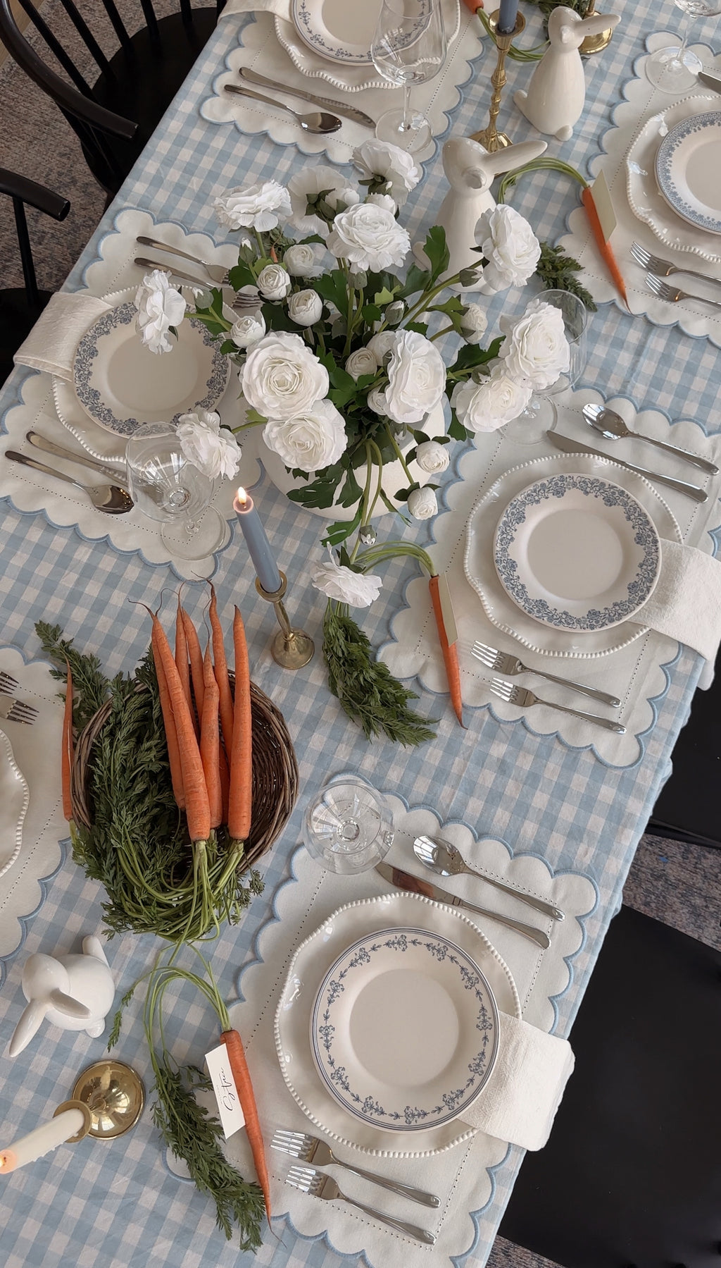 Hemstitch With Scalloped Edge Placemats (Set of 4)