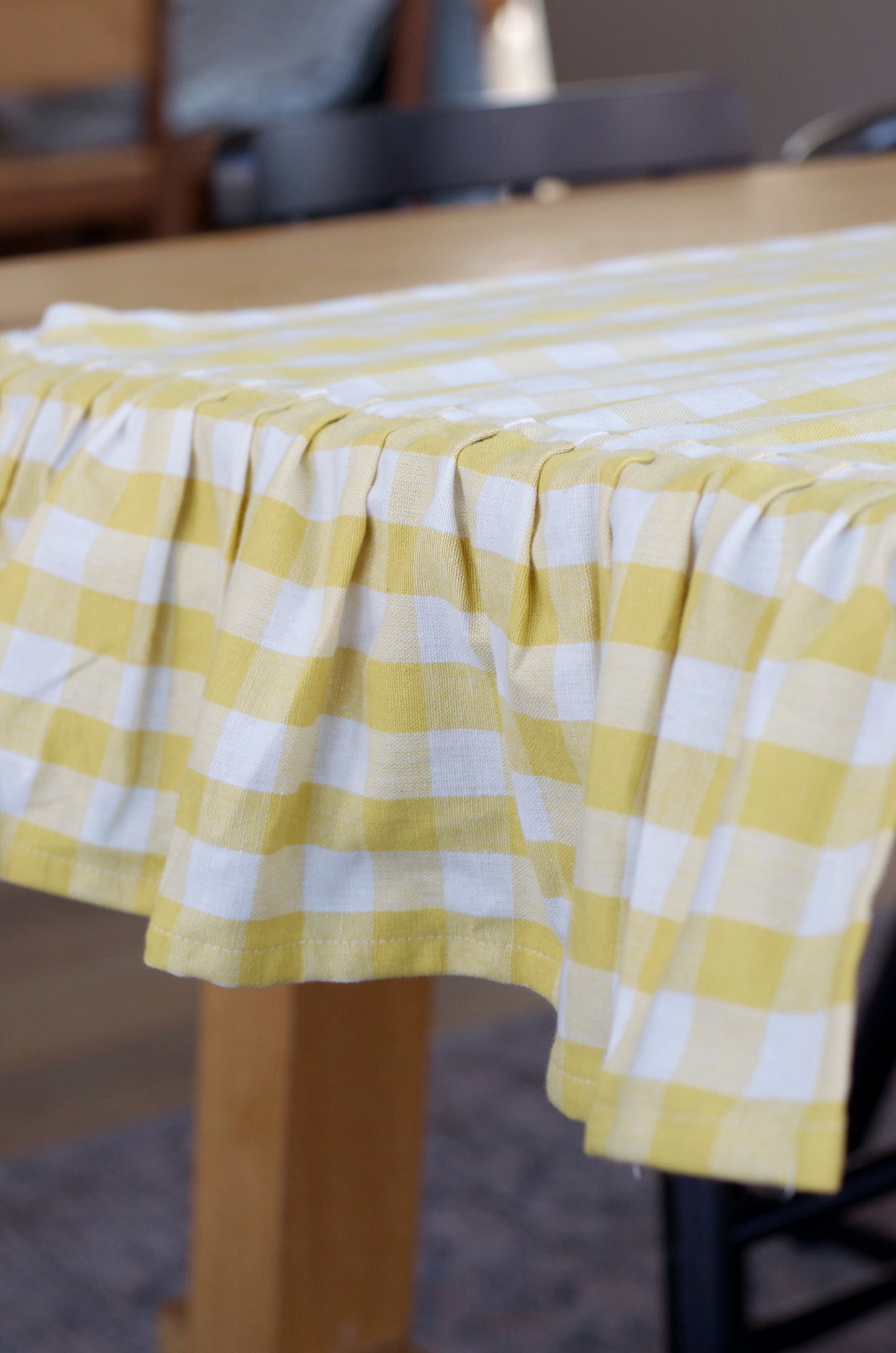 Yellow Gingham Table Runner