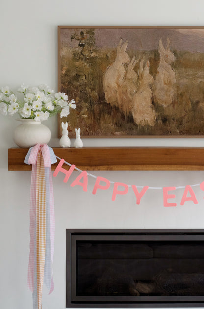 Pink Happy Easter Garland