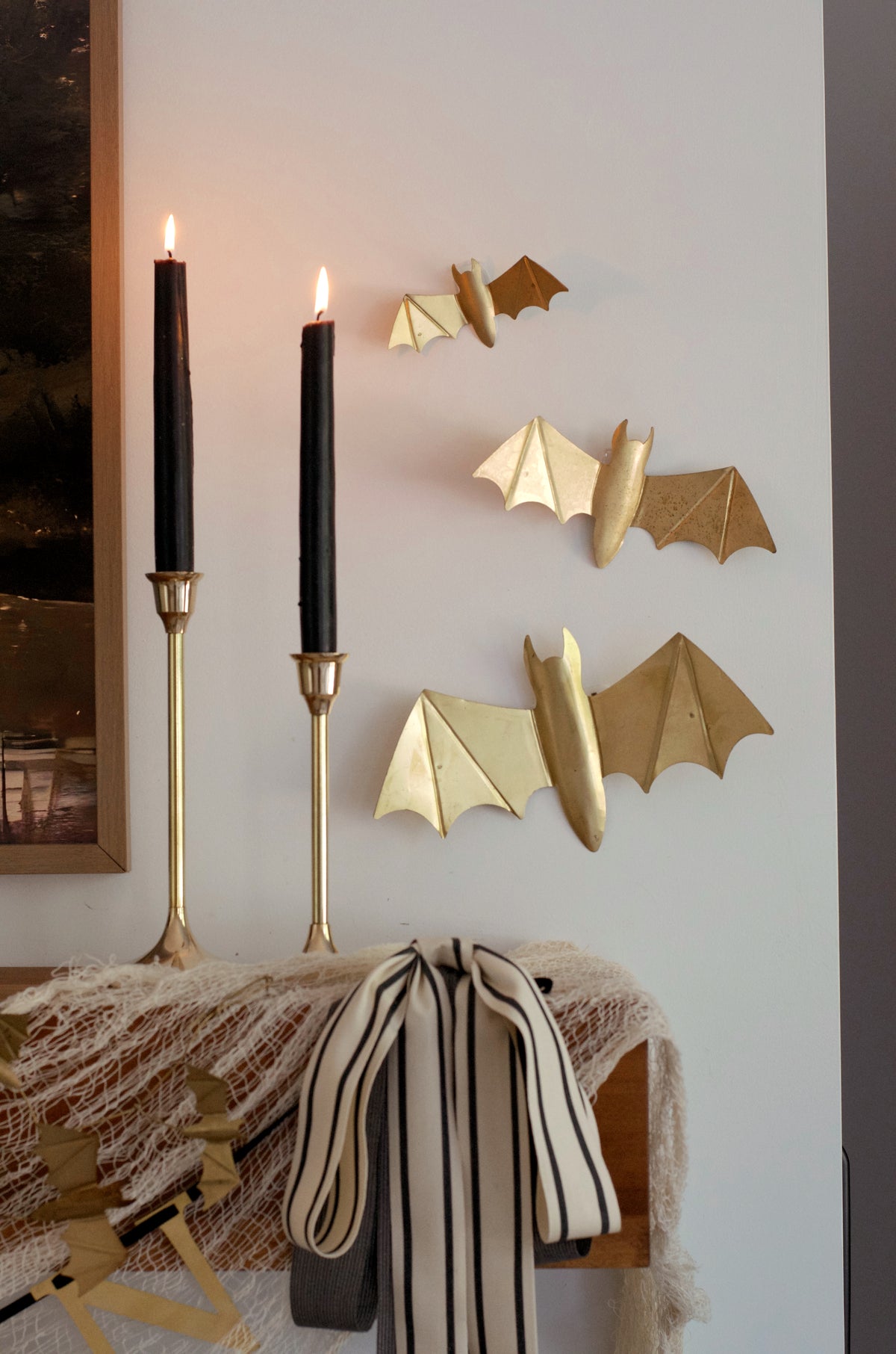 Distressed Gold Wall Bats