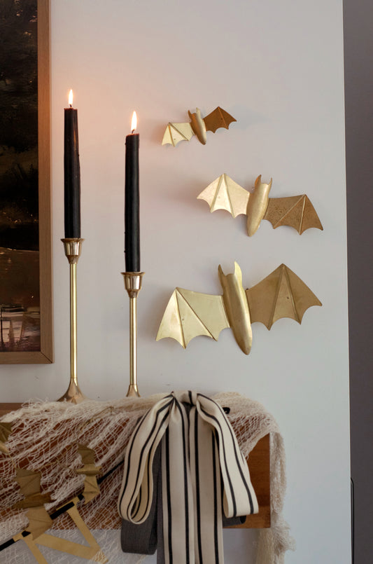 Distressed Gold Wall Bats