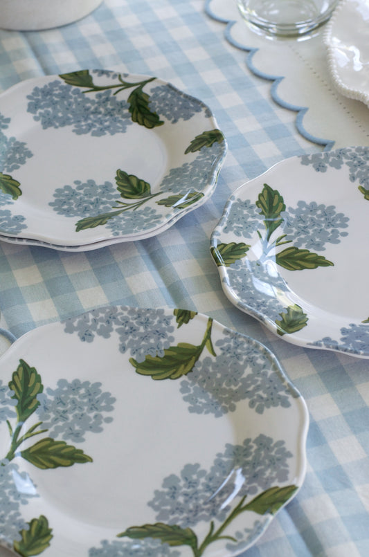 Hydrangea Melamine Dessert / Salad Plates (Set of 4)
