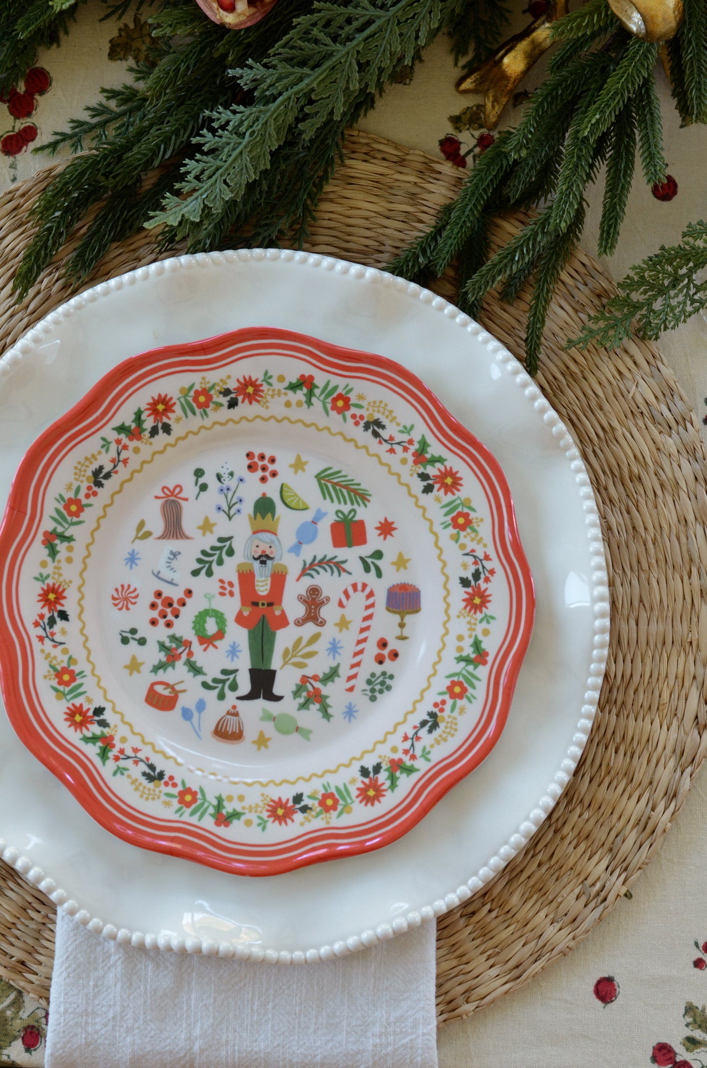 Nutcracker Melamine Dessert Plates (Set of 4)