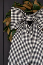 Black Gingham Luxe Bow