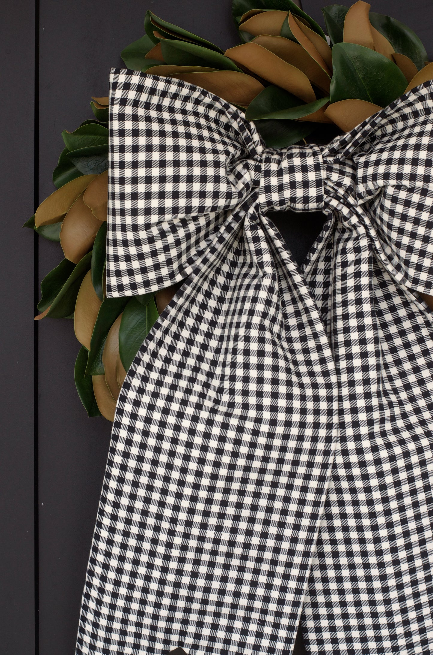 Black Gingham Luxe Bow