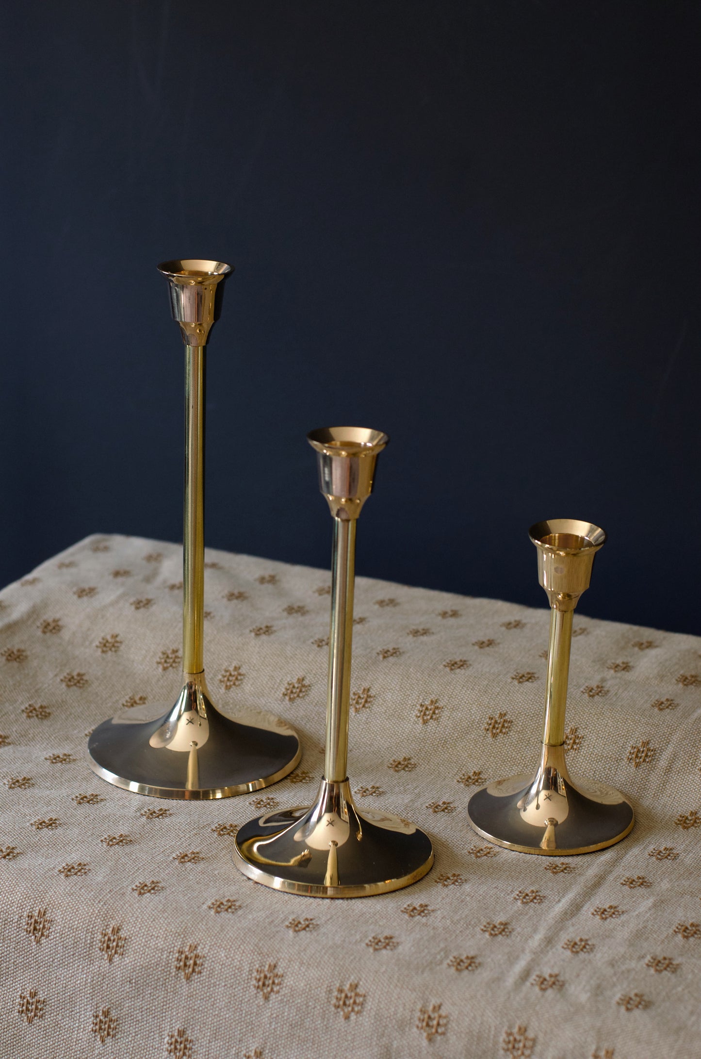 Brass Candlesticks (Set of 3)