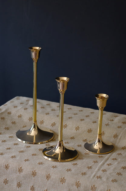 Brass Candlesticks (Set of 3)