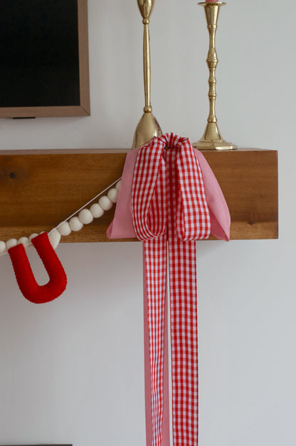 Pink & Red Gingham Double Bow Kit