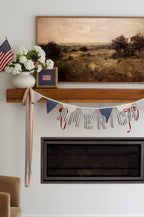 America Ticking Stripe Garland