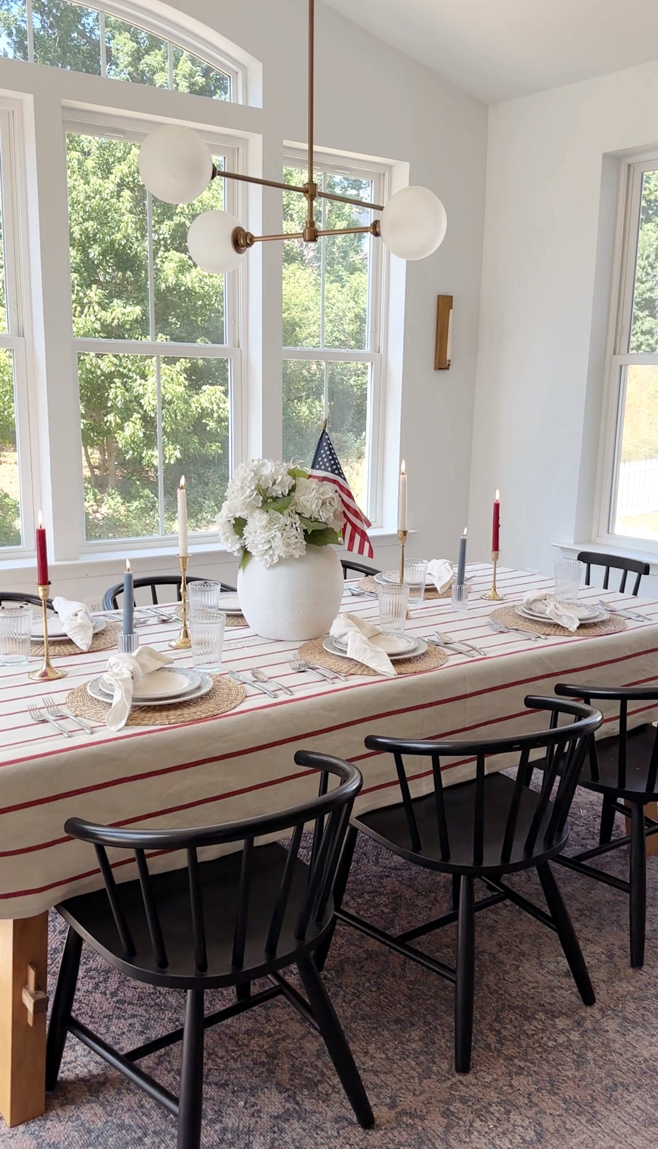 Red Stripe Tablecloth