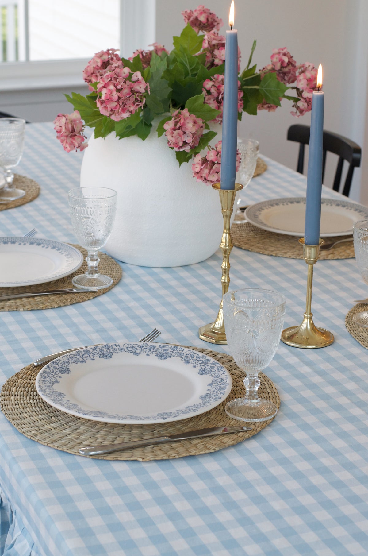 Ruffle Gingham Tablecloth
