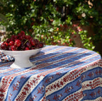 Americana Indigo & Poppy Tablecloth