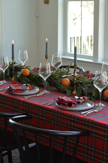 Red Tartan Plaid Dinner Napkins (Set of 8)