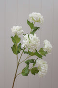 Real Touch White Viburnum Hydrangea Stems 33” (Set of 3 or 6)
