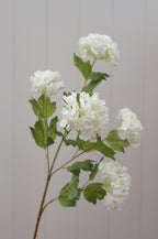Real Touch White Viburnum Hydrangea Stems 33” (Set of 3 or 6)