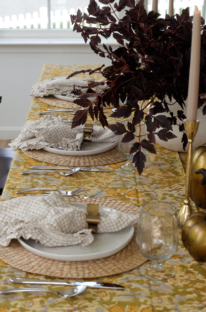 Jardin Mustard Tablecloth