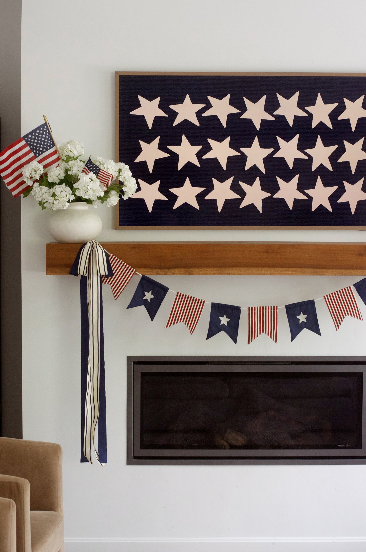 Navy Stripe Double Bow Kit