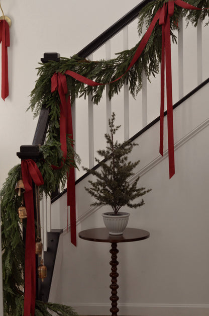 1.5" Burgundy Faux Silk Ribbon - 50 yards