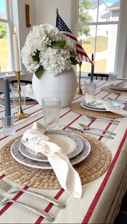 Red Stripe Tablecloth