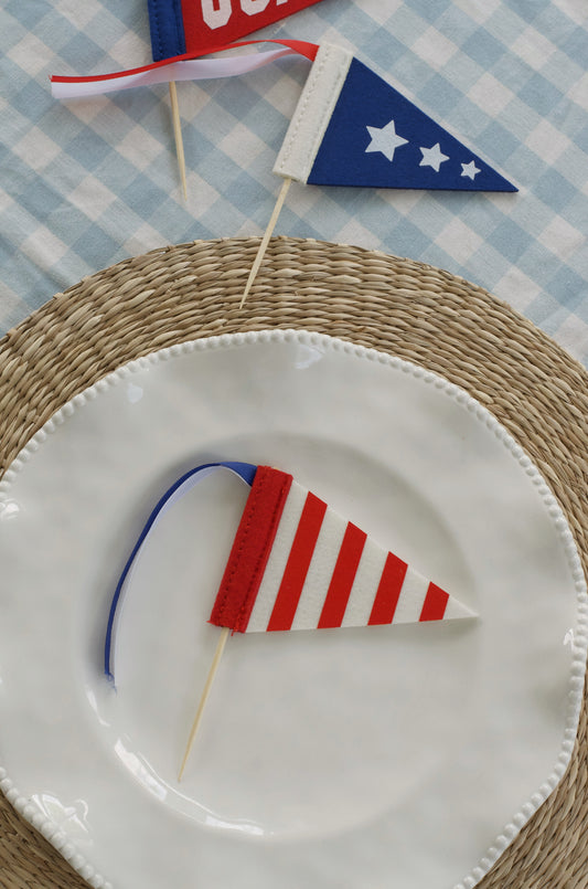 Americana Felt Mini Pennant Set