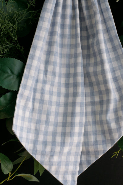 Large Baby Blue Gingham Bow