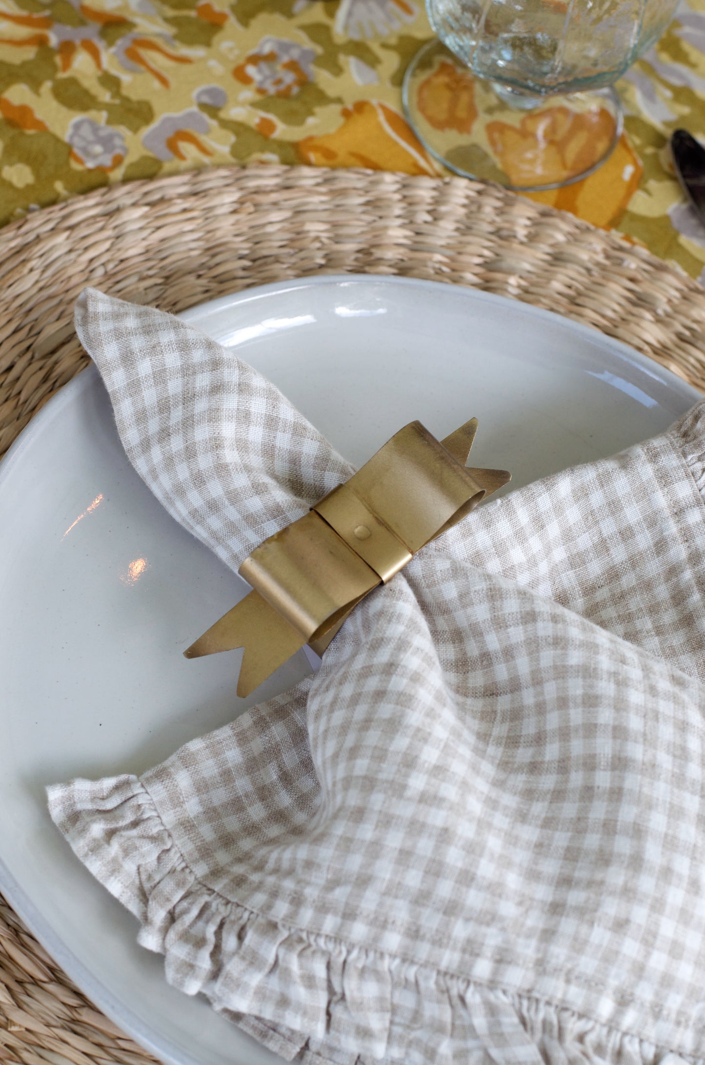 Vintage Gold Bow Napkin Ring (6 pack)