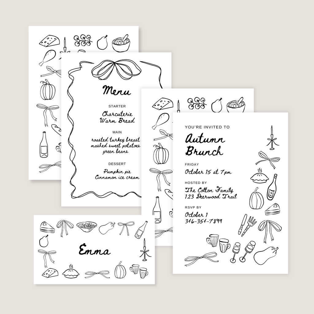 Autumn Gatherings Bundle (Printable Templates)