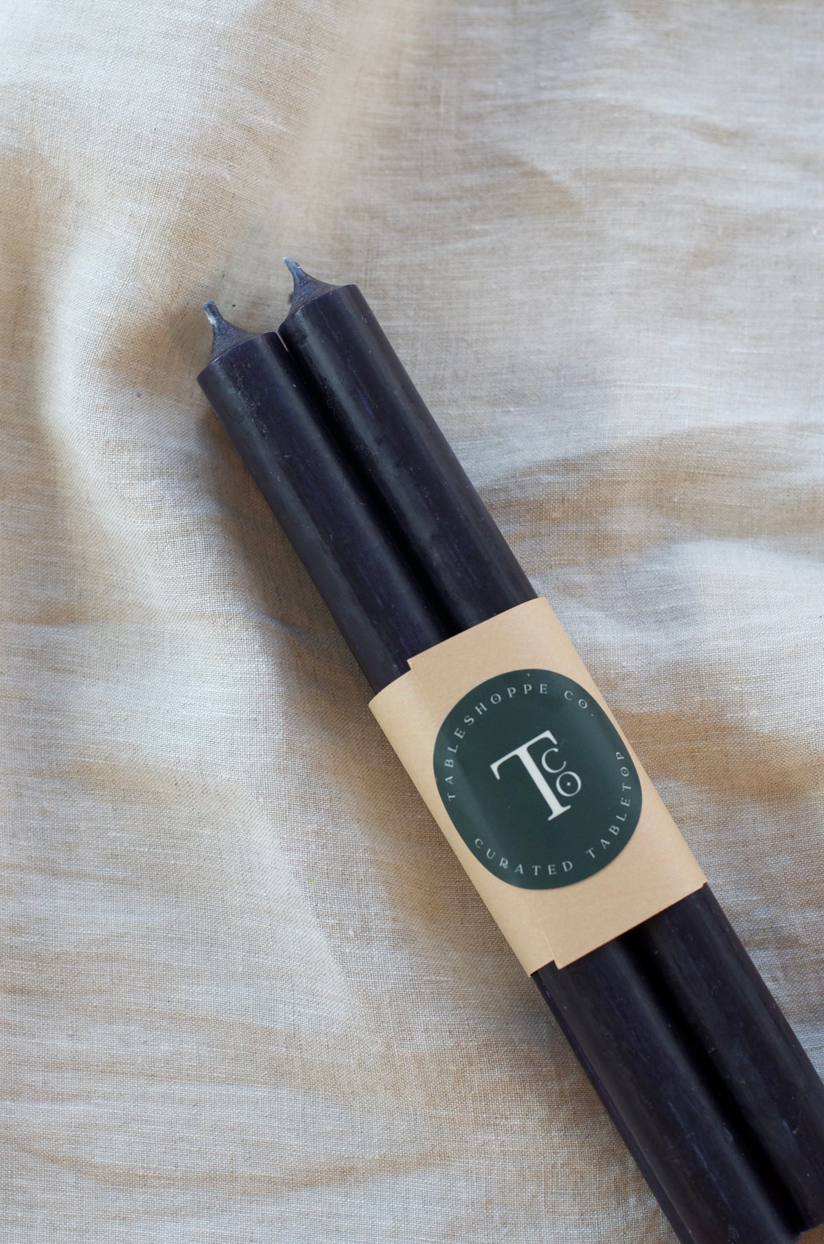 Black Dinner Candles pack of 4