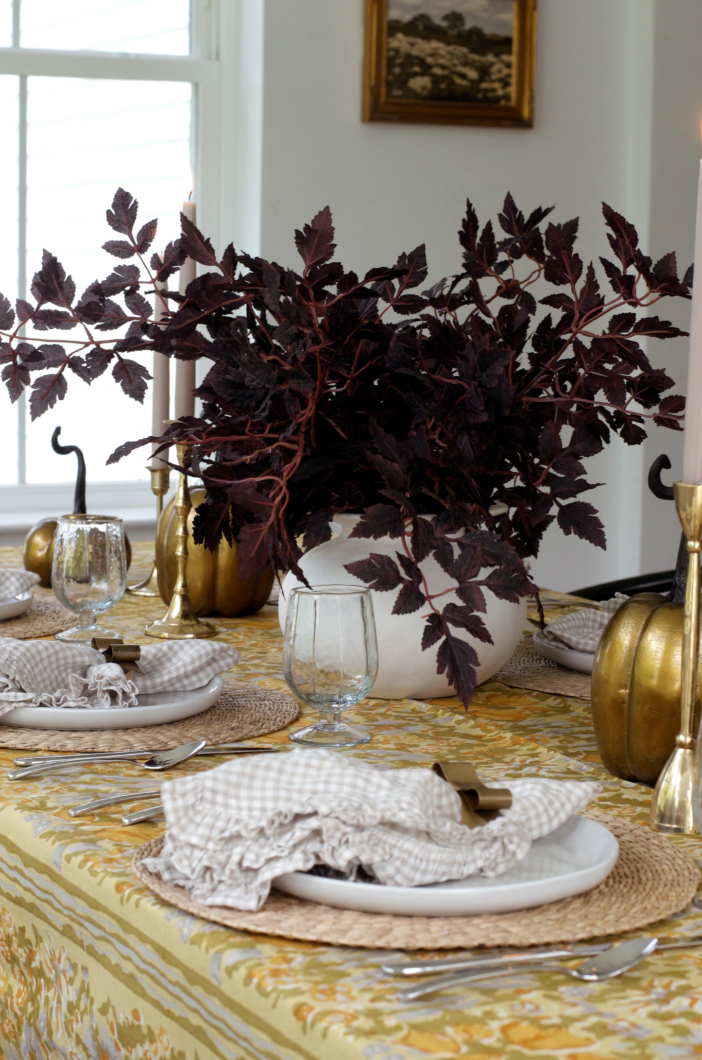 Jardin Mustard Tablecloth