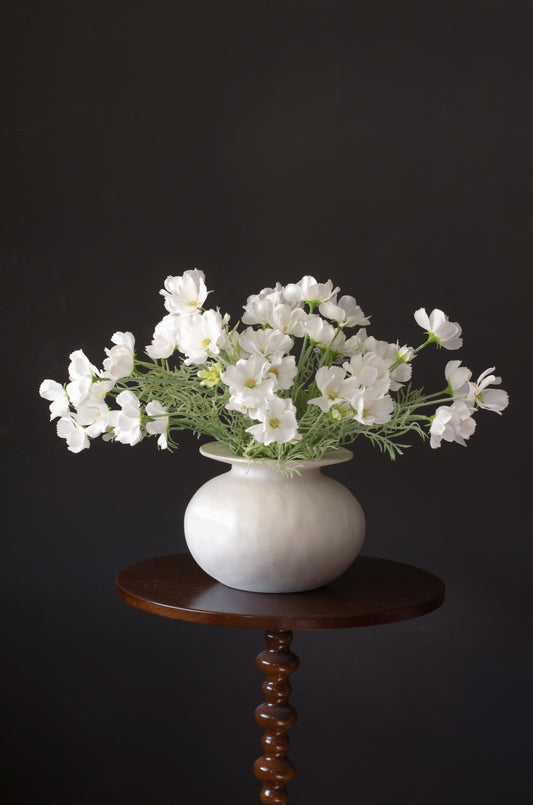 White Faux Cosmos Stems (Set of 3) - 24"