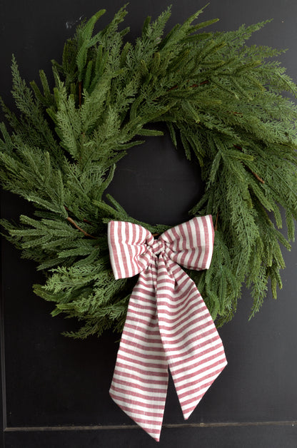 Cranberry Stripe Bow