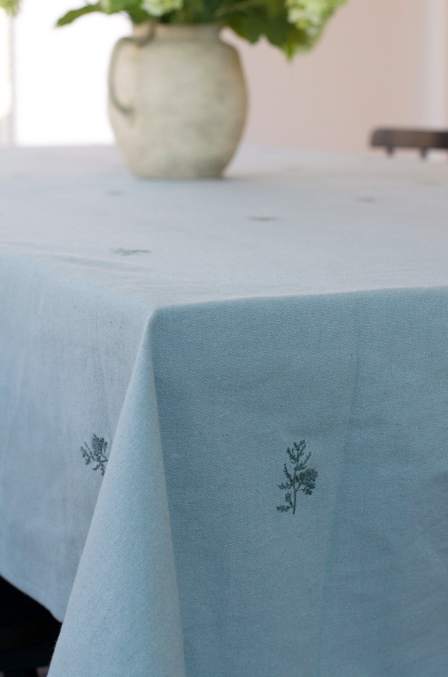 Floral Embroidered Tablecloth