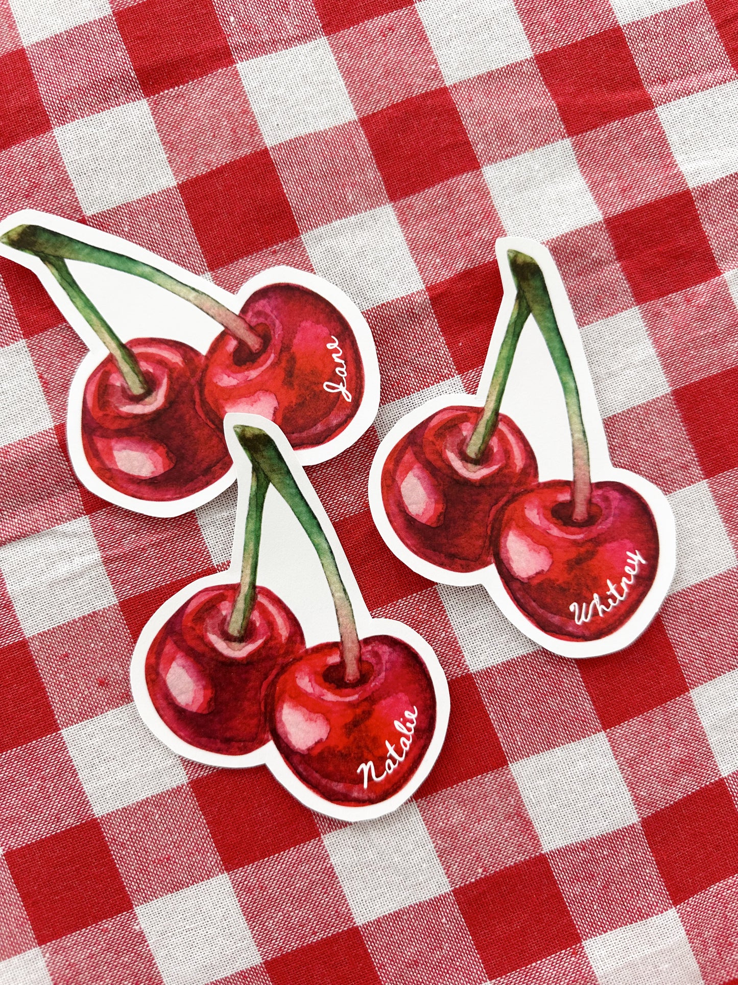 Cherry Name Card (Printable Template)