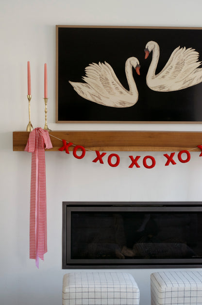 XOXO Felt Garland - Red