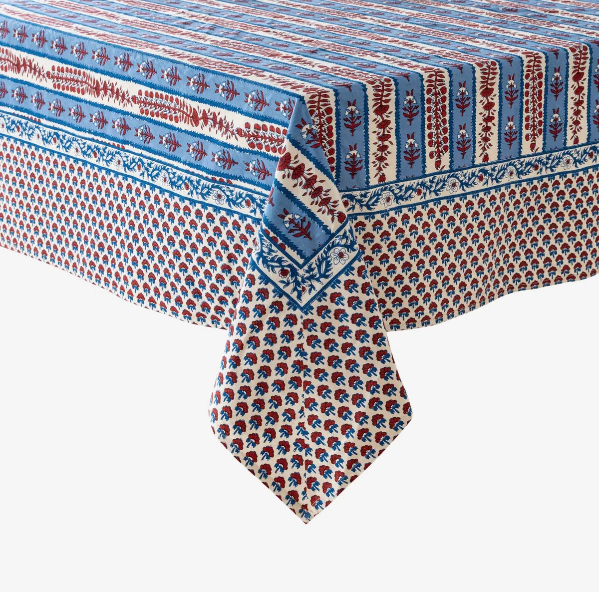 Americana Indigo & Poppy Tablecloth