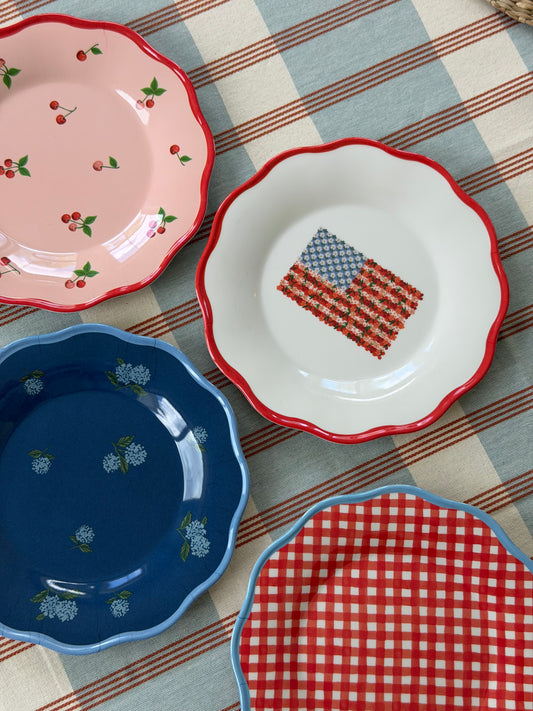 Americana Melamine Assorted Dessert / Salad Plate (Set of 4)