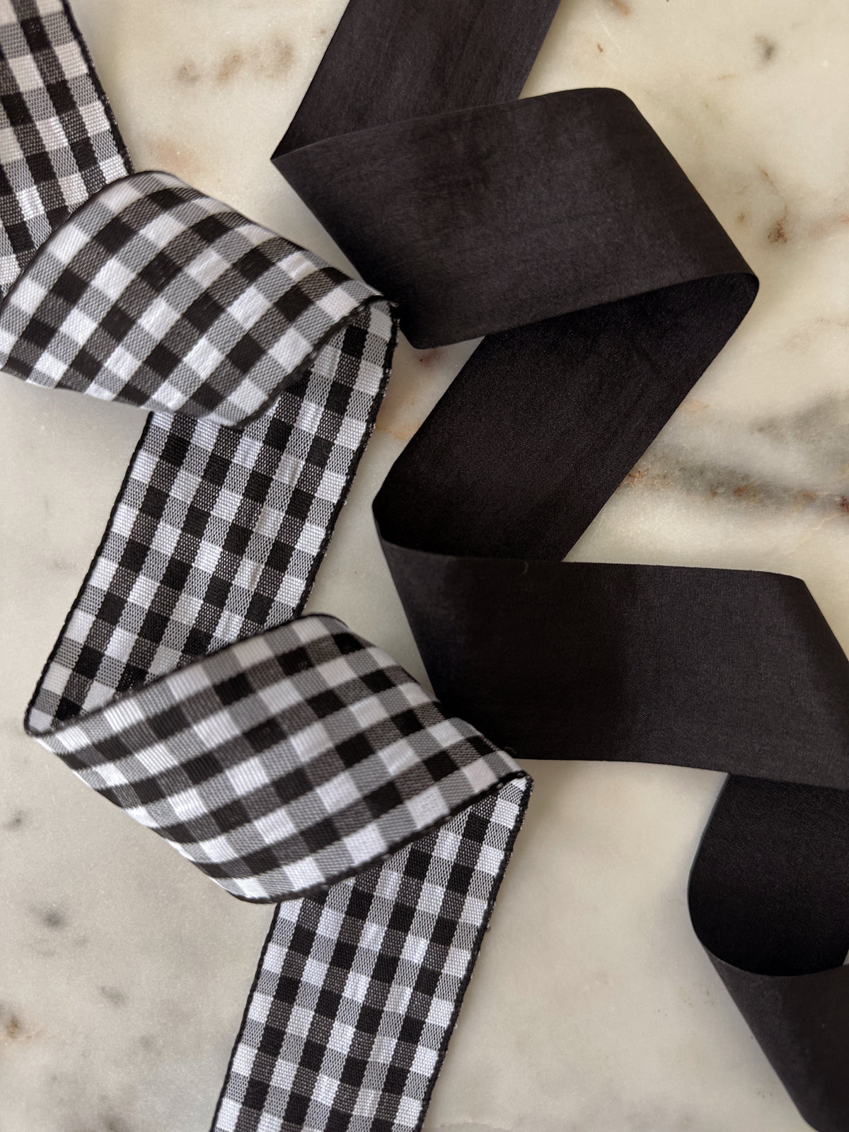 Black Gingham Double Bow Kit