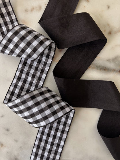 Black Gingham Double Bow Kit