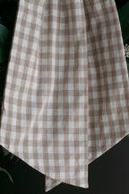 Large Beige Gingham Bow