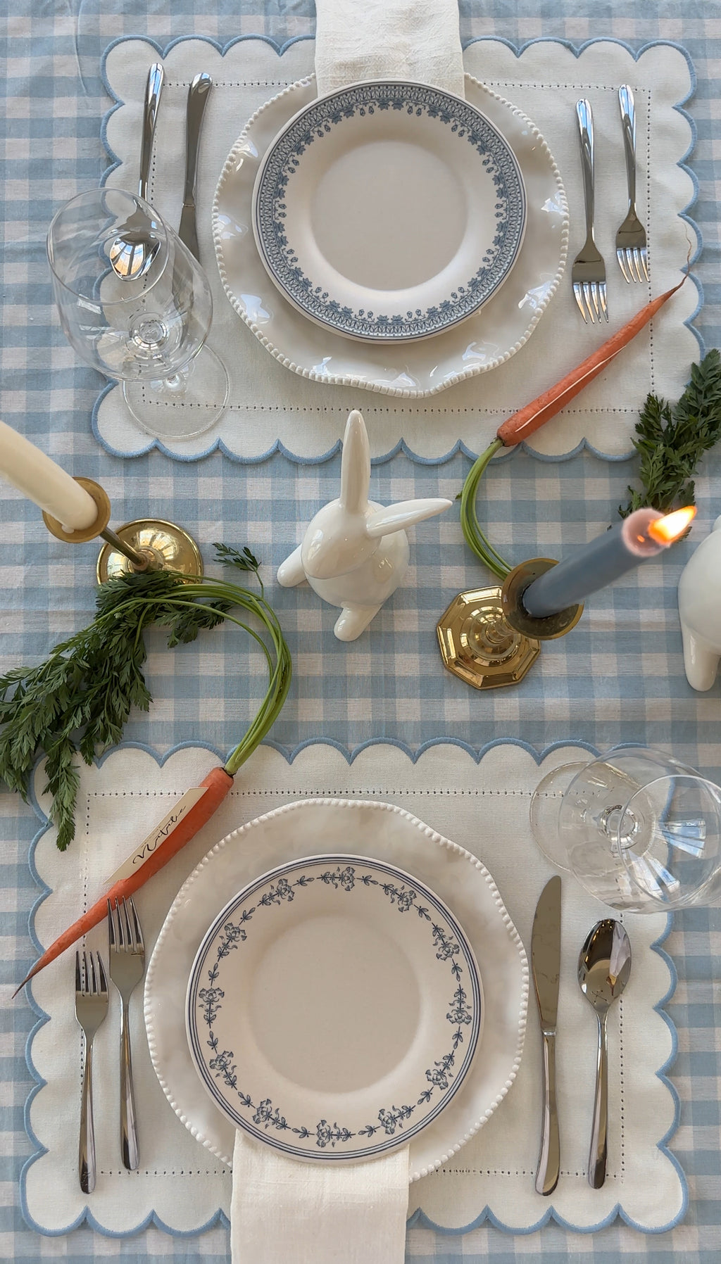 Ruffle Gingham Tablecloth