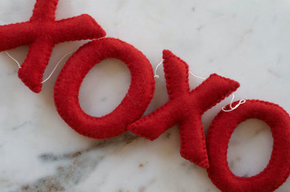 XOXO Felt Garland - Red