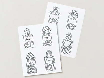 Village Place Card Name Tag - Print At Home Template