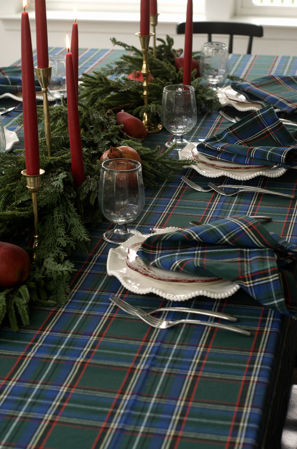 Evergreen Tartan Plaid Tablecloth
