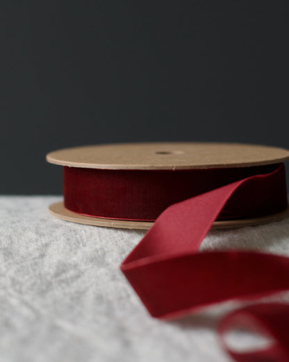 Bordeaux Velvet Ribbon - 10 Yards