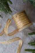 1/2" Gold Tinsel Ribbon on Wood Spool (10 yards)