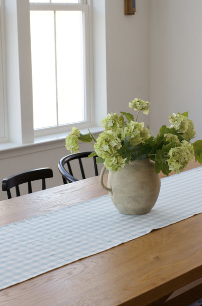 Blue Gingham Table Runner