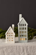 Winter Village Candle holder Set