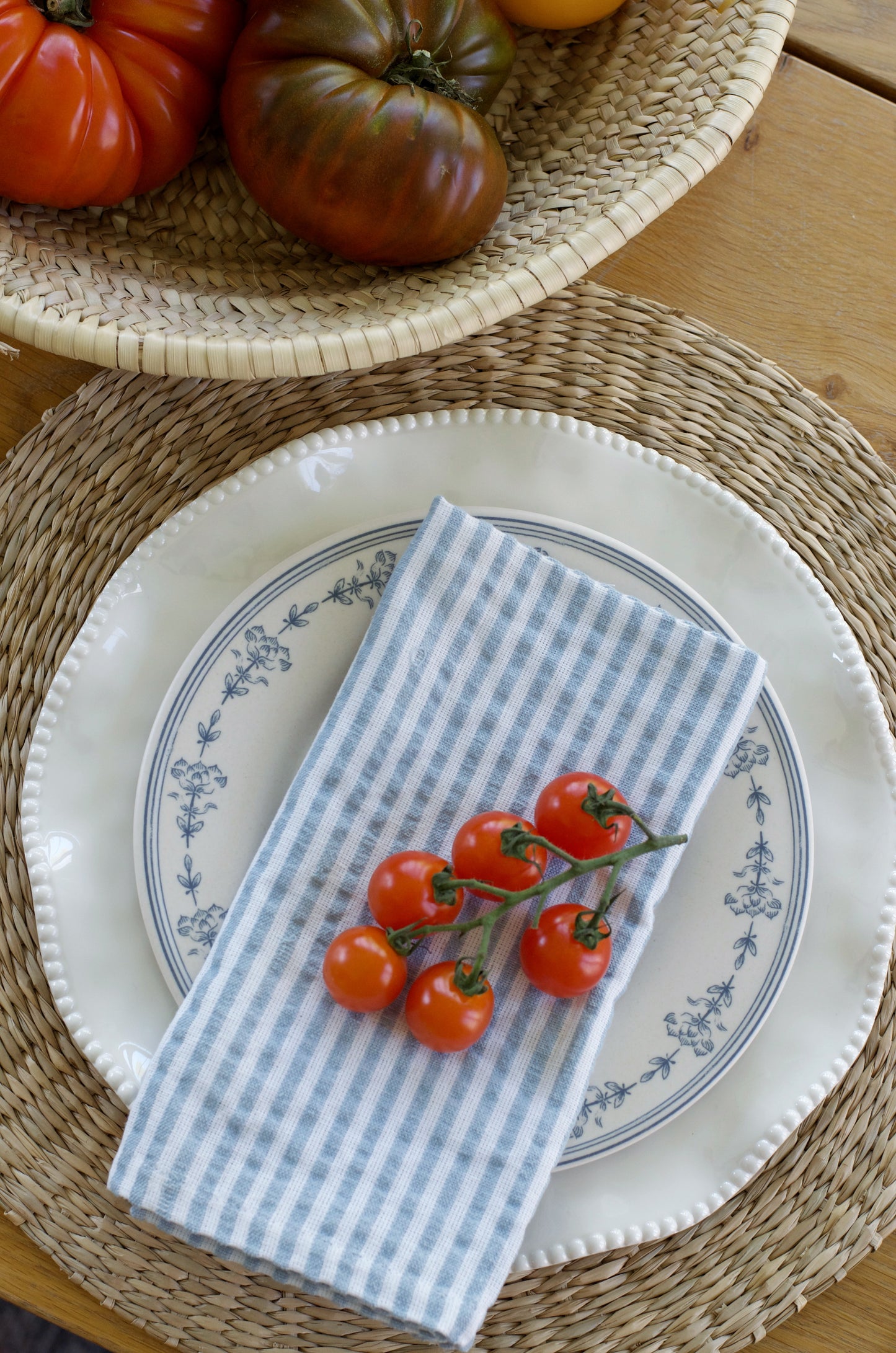 Blue Seersucker Napkin (Pack of 4)